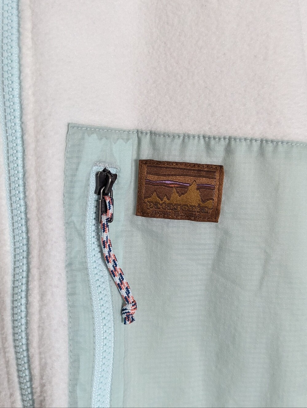 Patagonia Microdini 1/2 Zip Fleece Pullover - White sz M - Picture 3 of 7